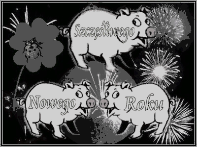 Śmieszne świnki szczęśliwego nowego roku